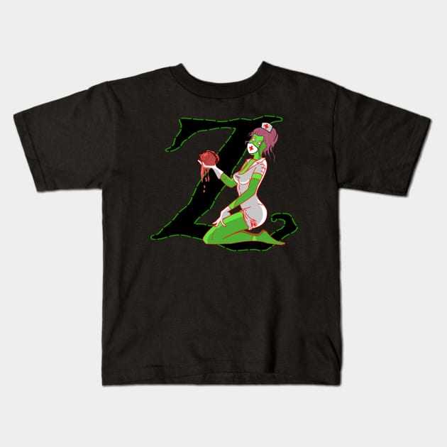 Hello Zombie Nurse Kids T-Shirt by Roxorsoxoff